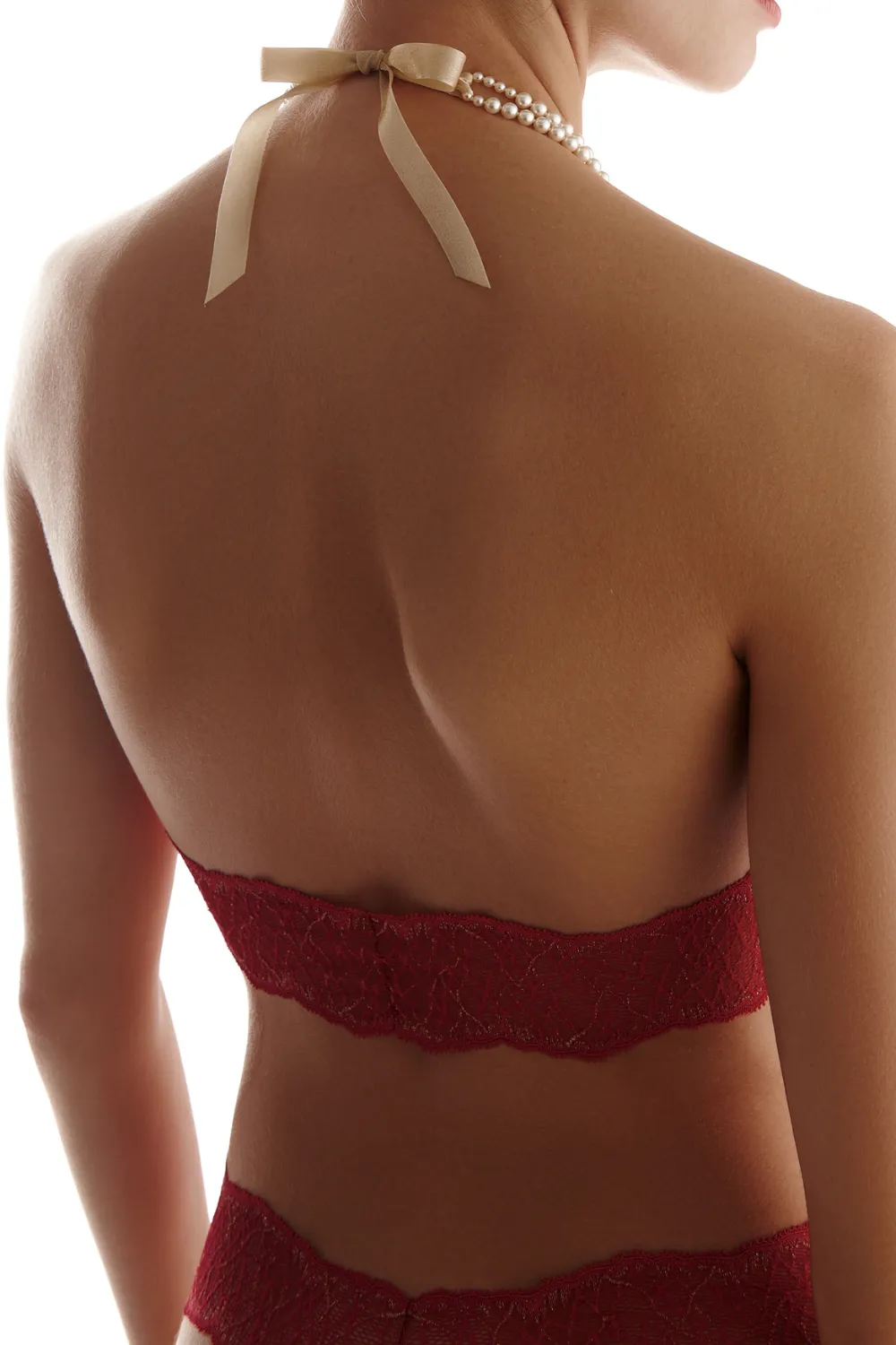 Sydney Daisy Pearl Bra in Red