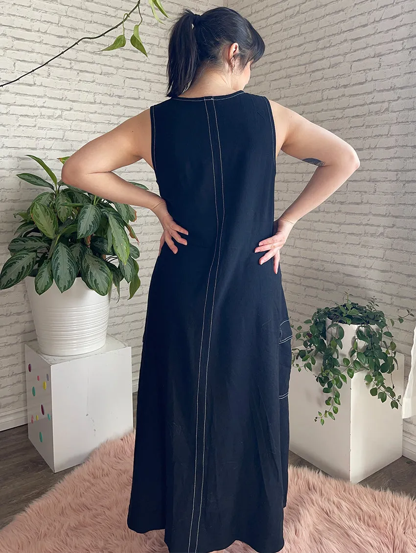 Tribal Sleeveless Cargo Dress