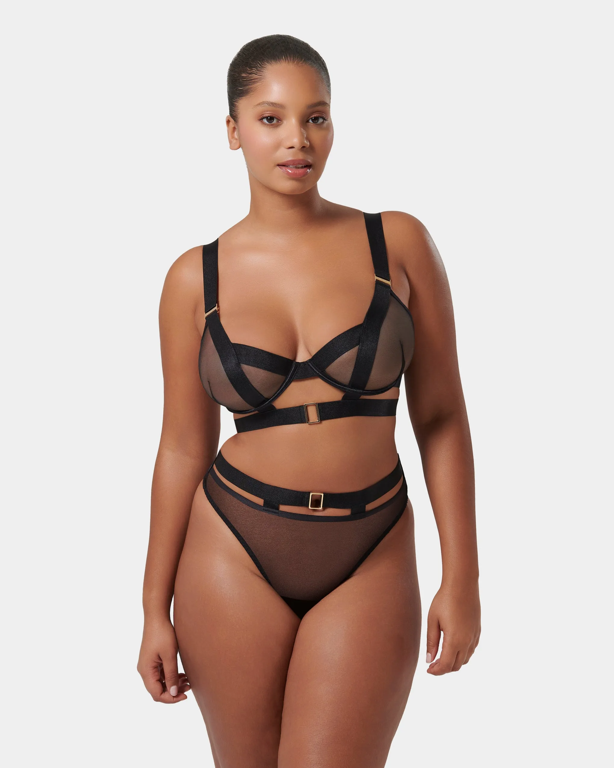 Trinity High-Waist Thong Black