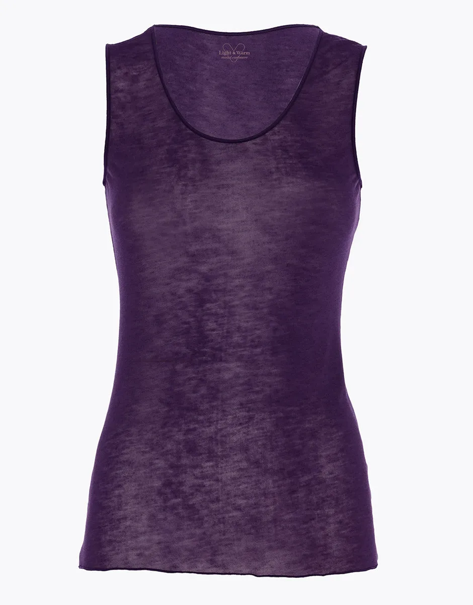 Women's Modal Cashmere Violet Light & Warm Tank Top