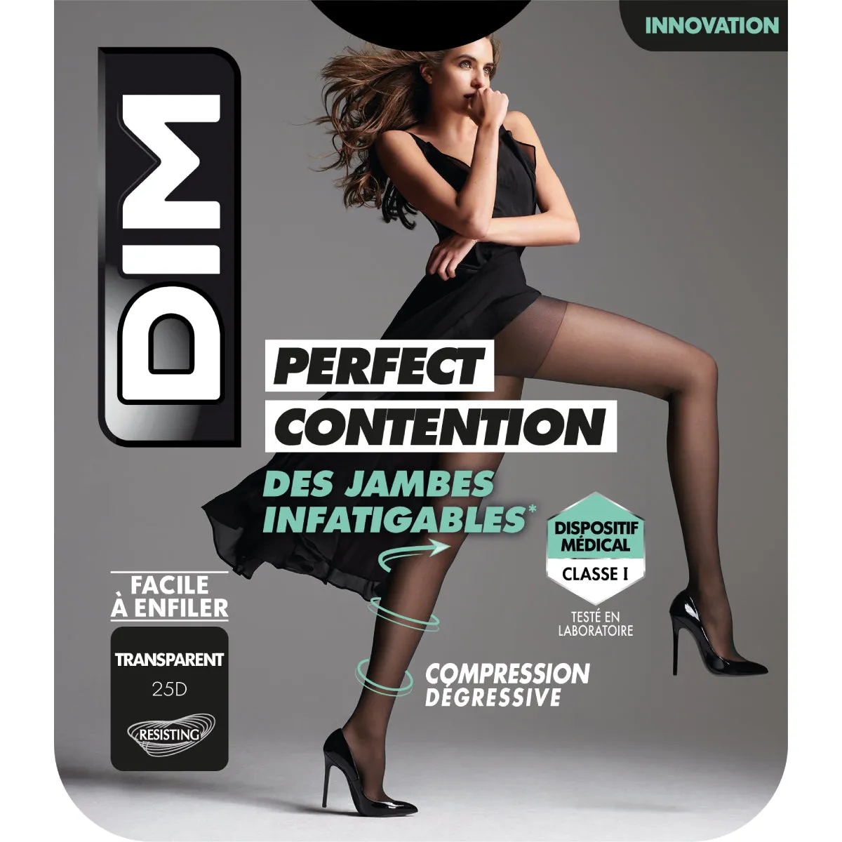 Women's sheer black tights DIM Perfect Contention 25D